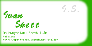 ivan spett business card